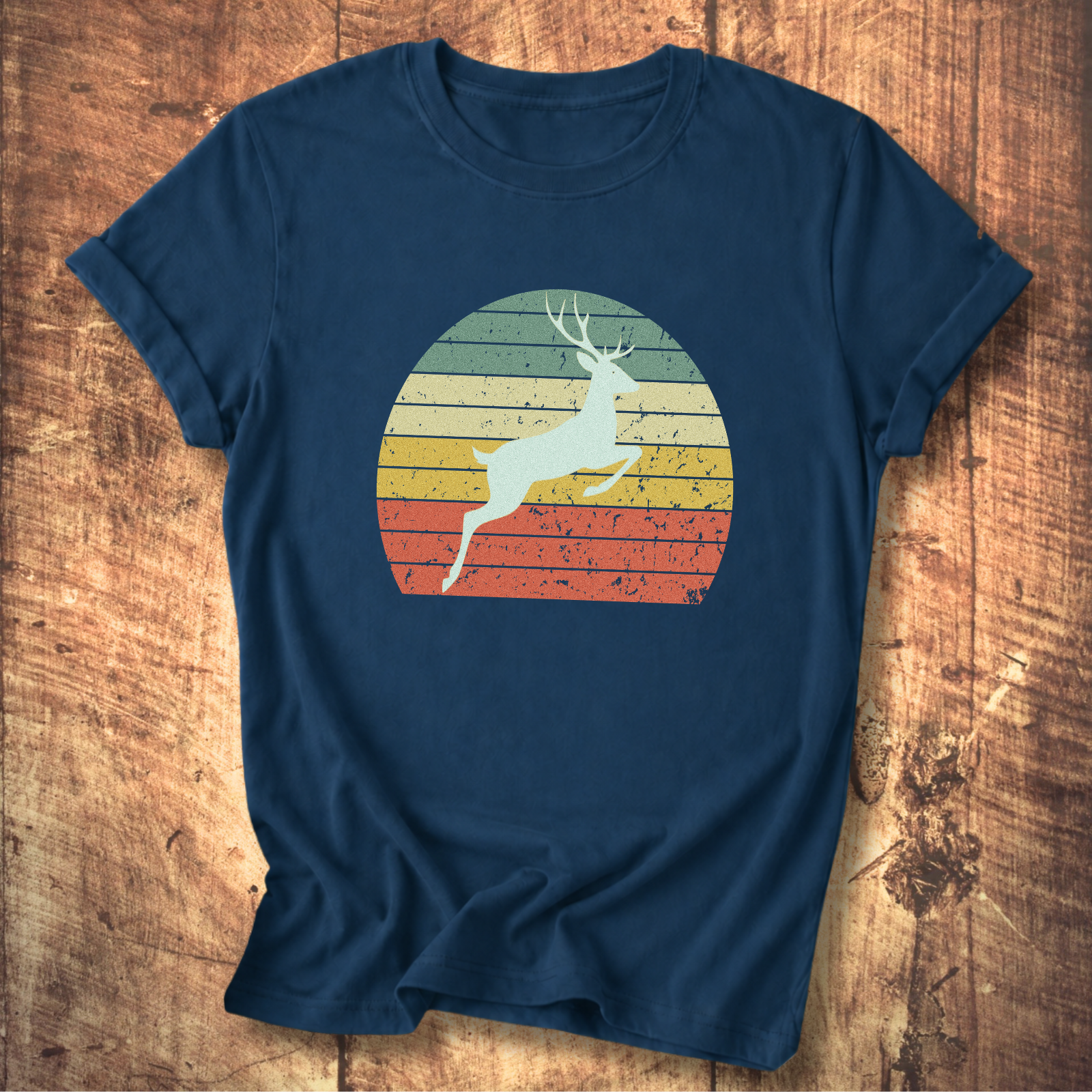 Vintage Sunset Deer T-Shirt