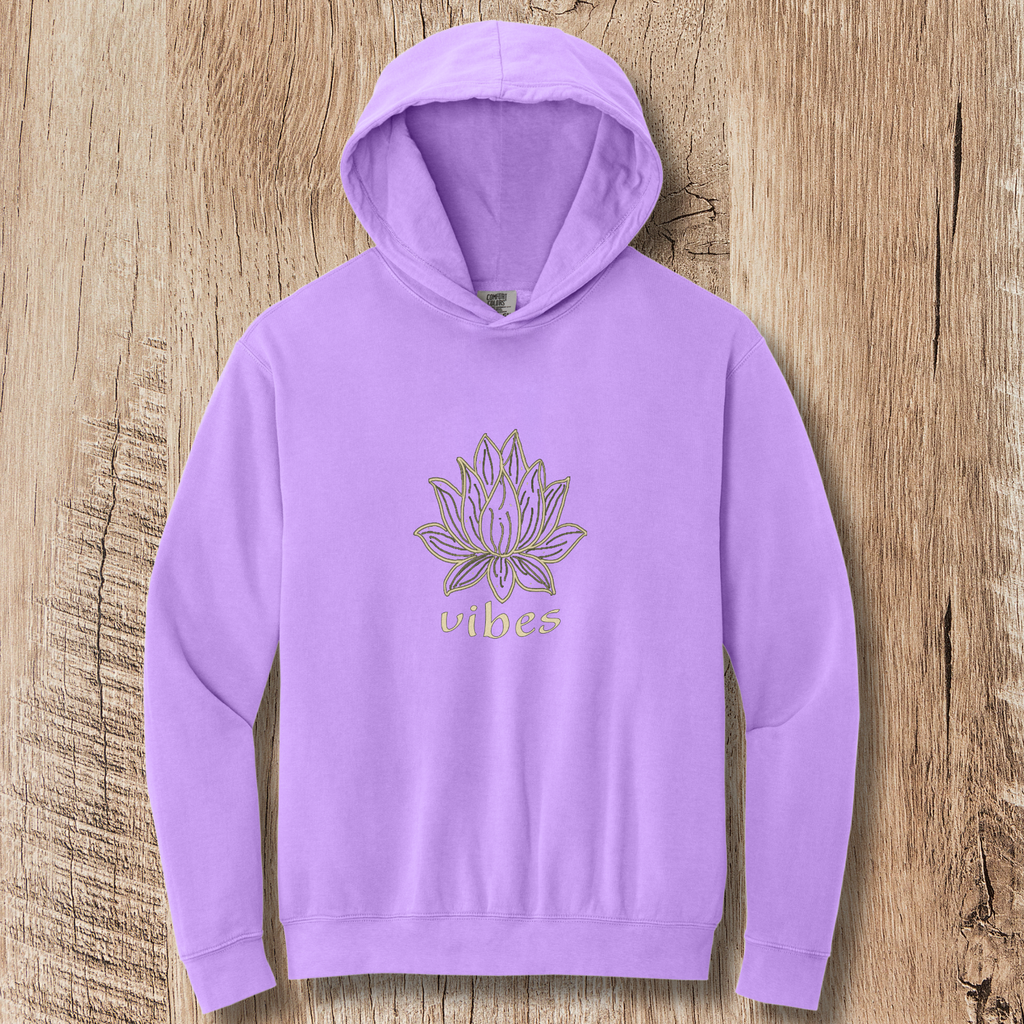 Lotus Vibes Hoodie — Minimal Yoga Hoodie
