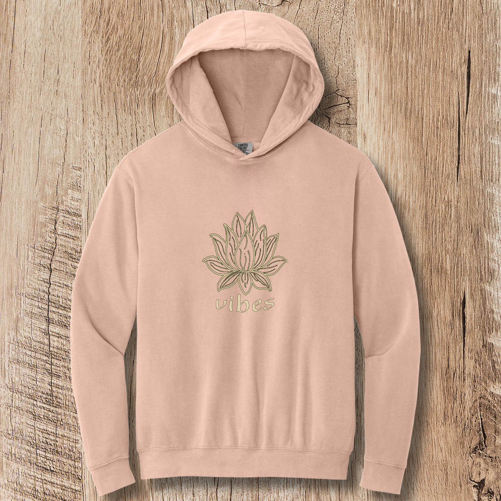 Lotus Vibes Hoodie — Minimal Yoga Hoodie