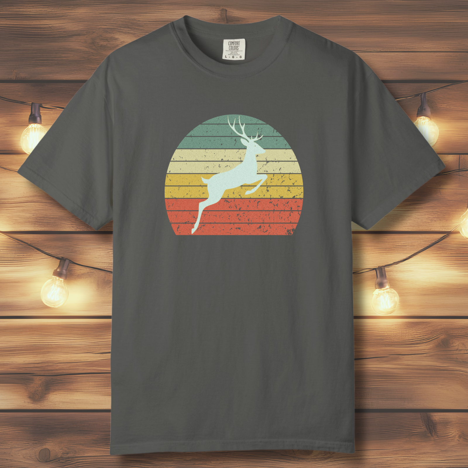 Vintage Sunset Deer T-Shirt