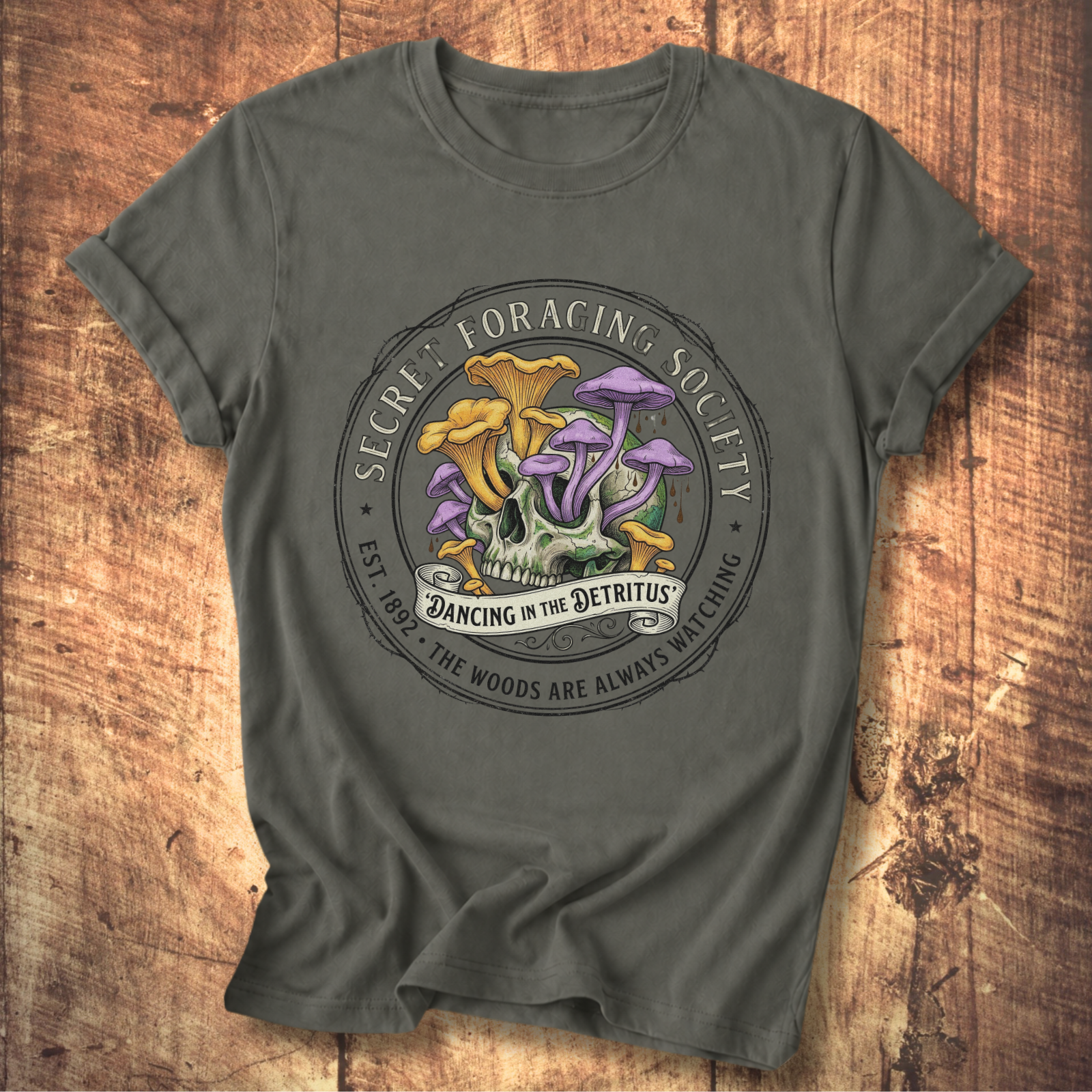Technicolor Skull Foraging Society T-Shirt
