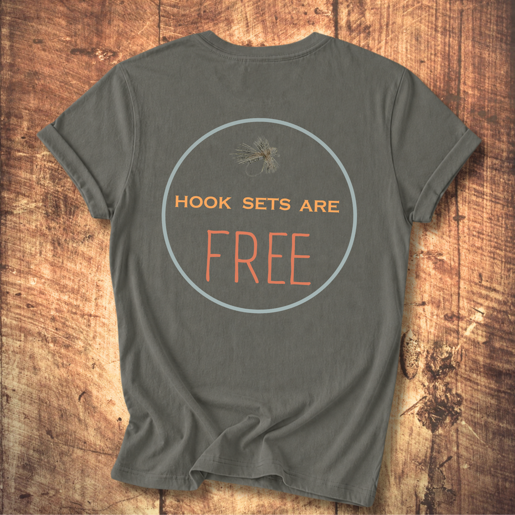 Hook Sets Are Free Fishing Back Print T-Shirt