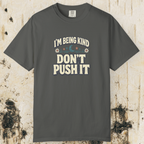 I’m Being Kind Don’t Push It T-Shirt