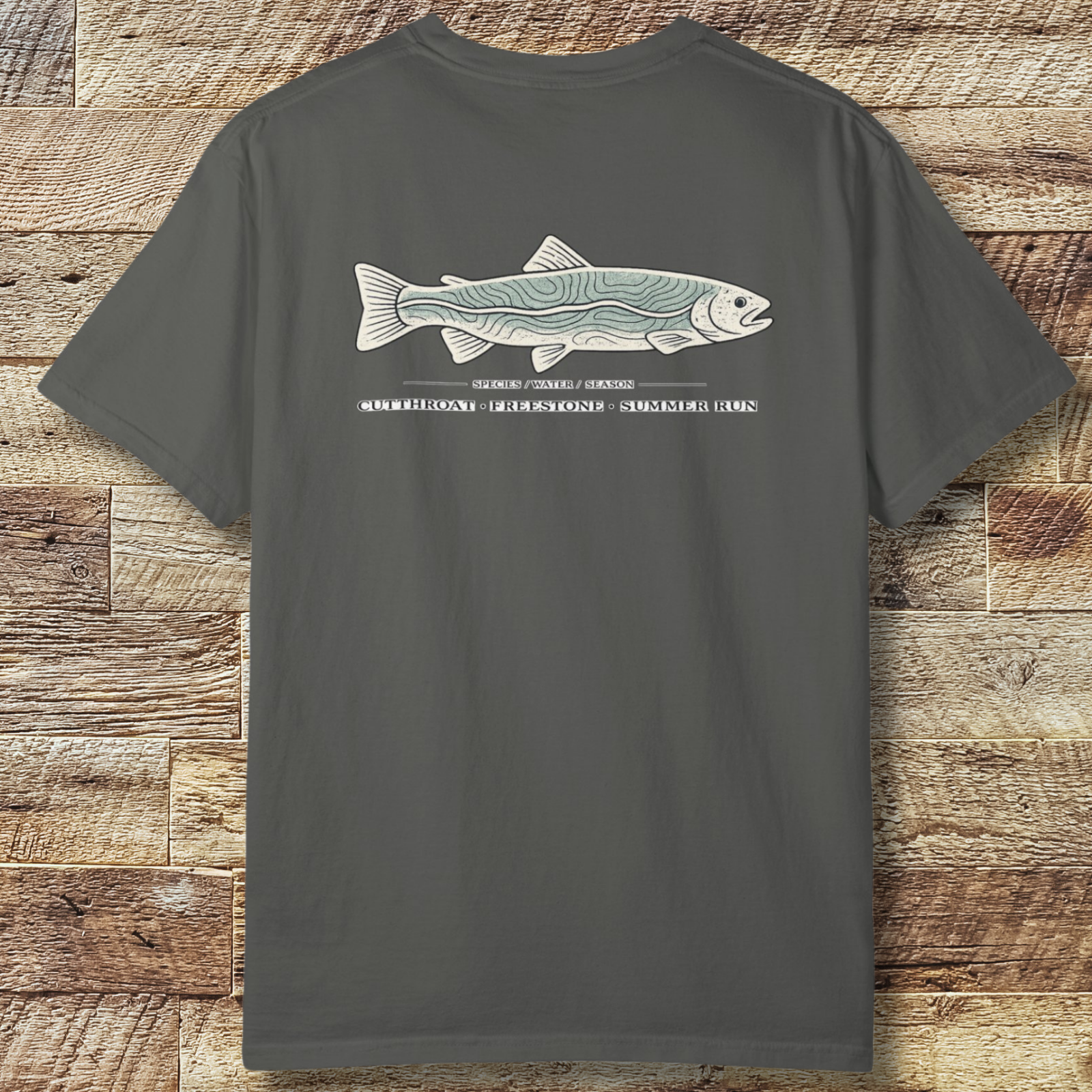 Cutthroat Topography Fly Fishing T-Shirt