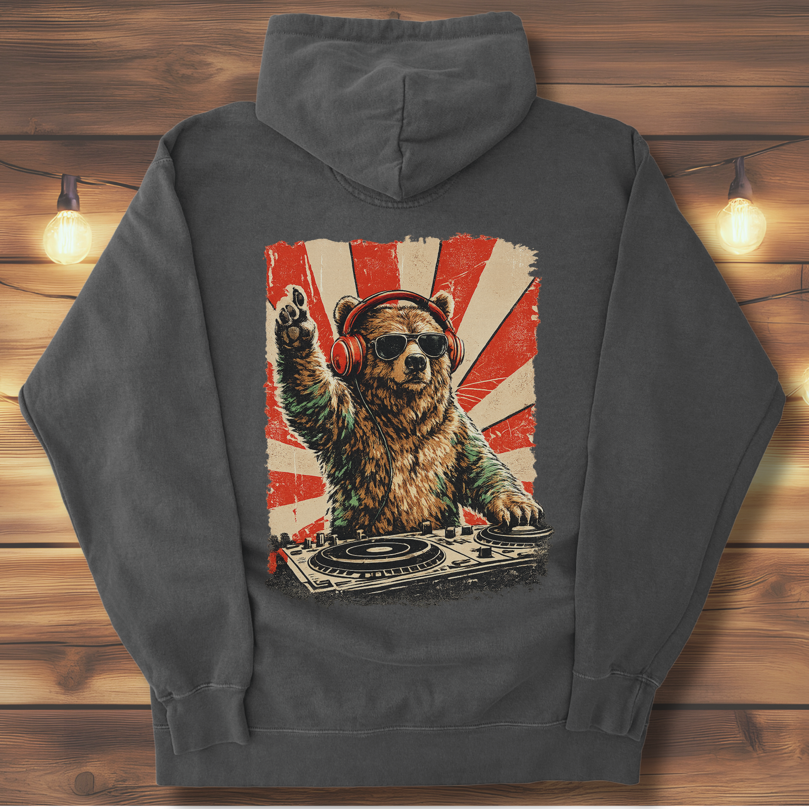 Bear at the Turntable Hoodie