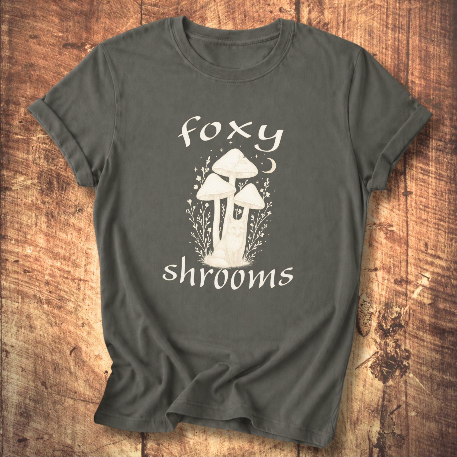 Foxy Shrooms Vintage Tattoo T-Shirt