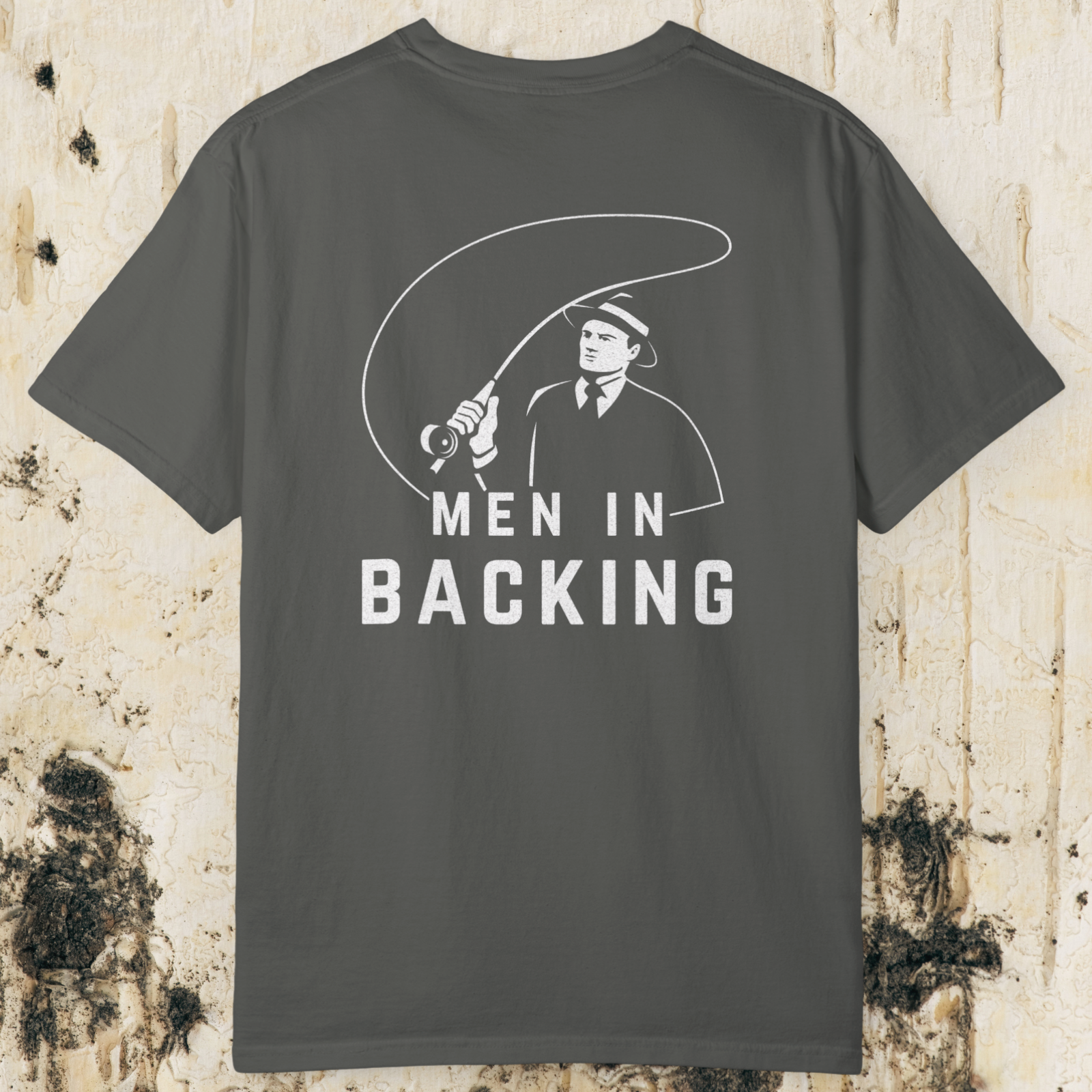 Men In Backing Fly Fishing T-shirt
