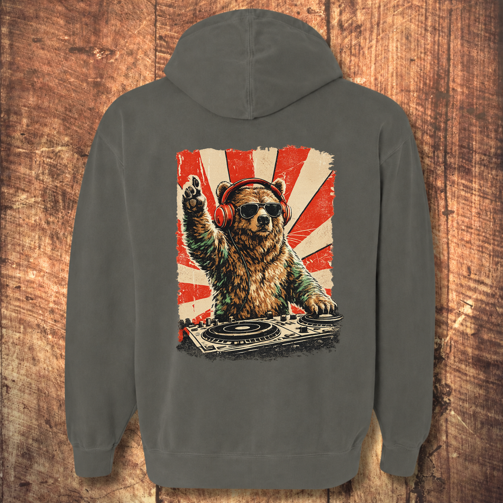 Bear at the Turntable Hoodie