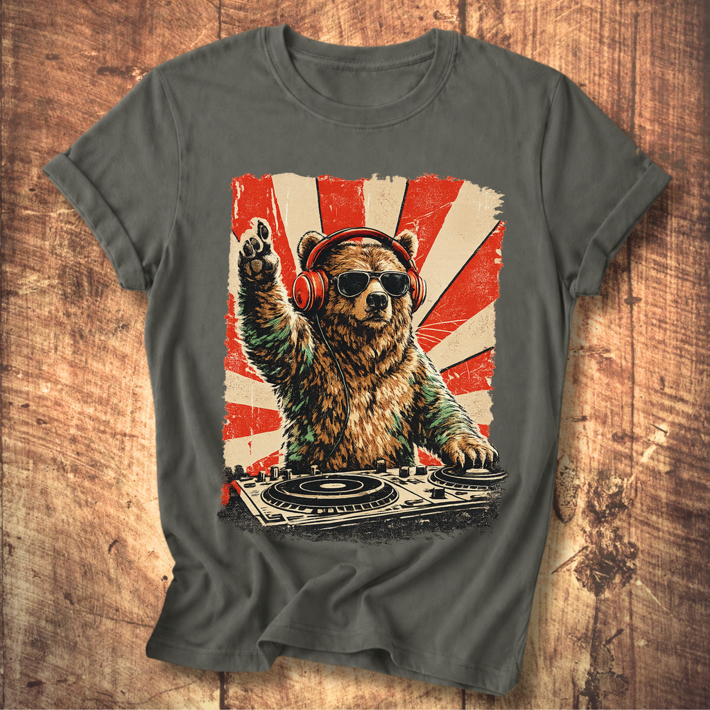 Bear At The Turntable Tee