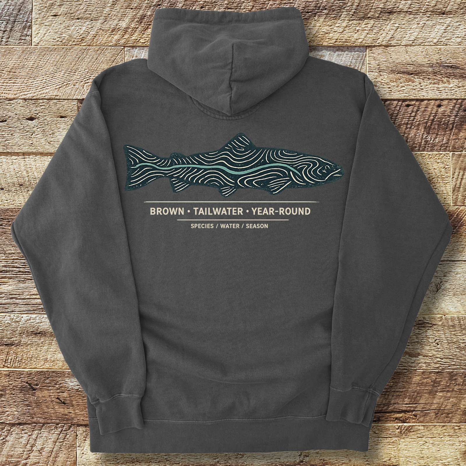 Brown Trout Topography Hoodie