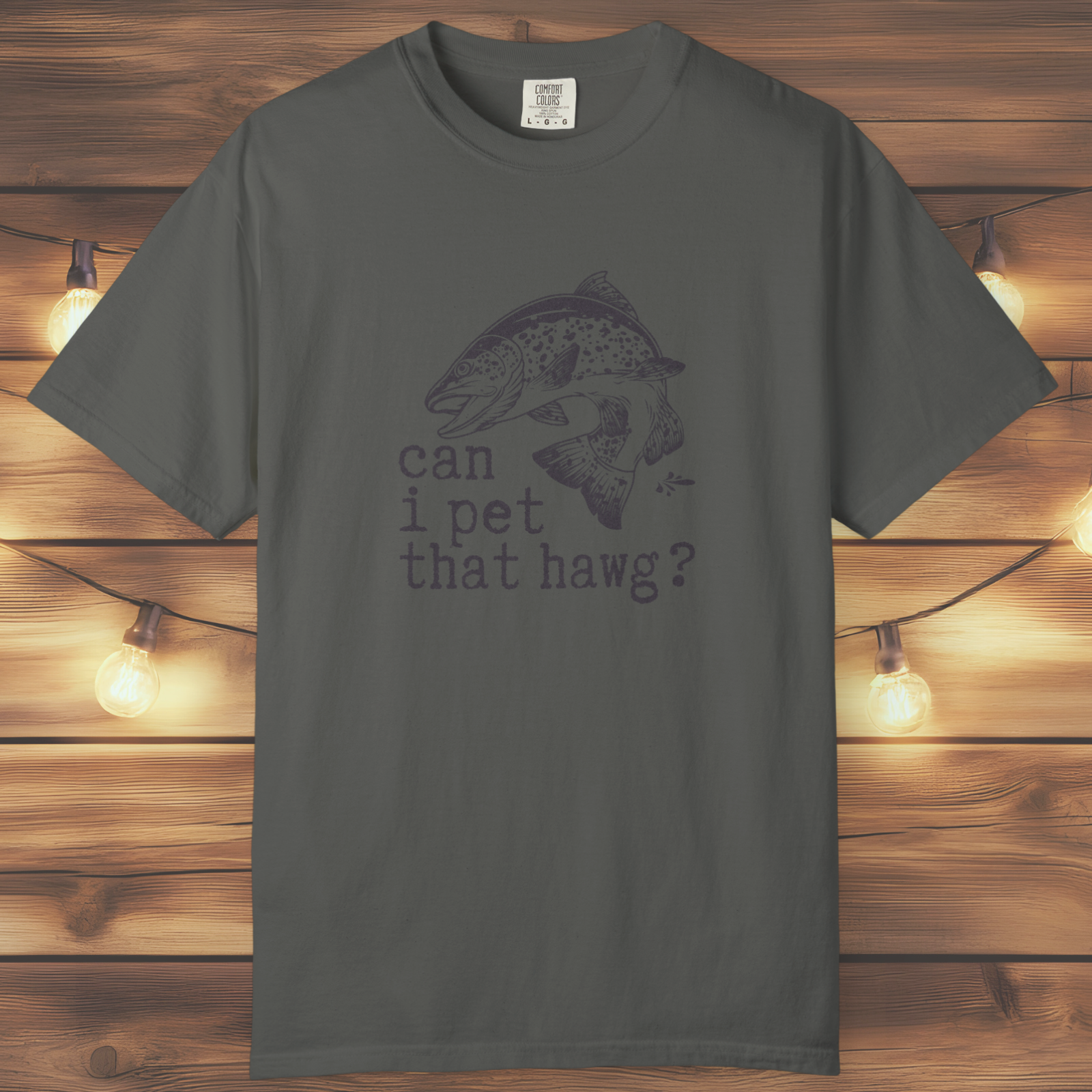 Can I Pet That Hawg? Trout Graphic T-Shirt