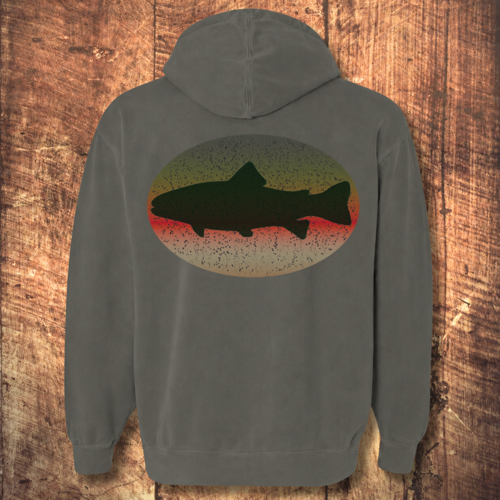 Trout Silhouette Hoodie Back Print