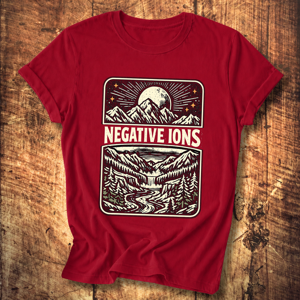 Negative Ions Mountain Moon Tee