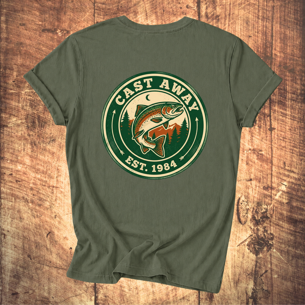 Cast Away Fishing Logo T-Shirt
