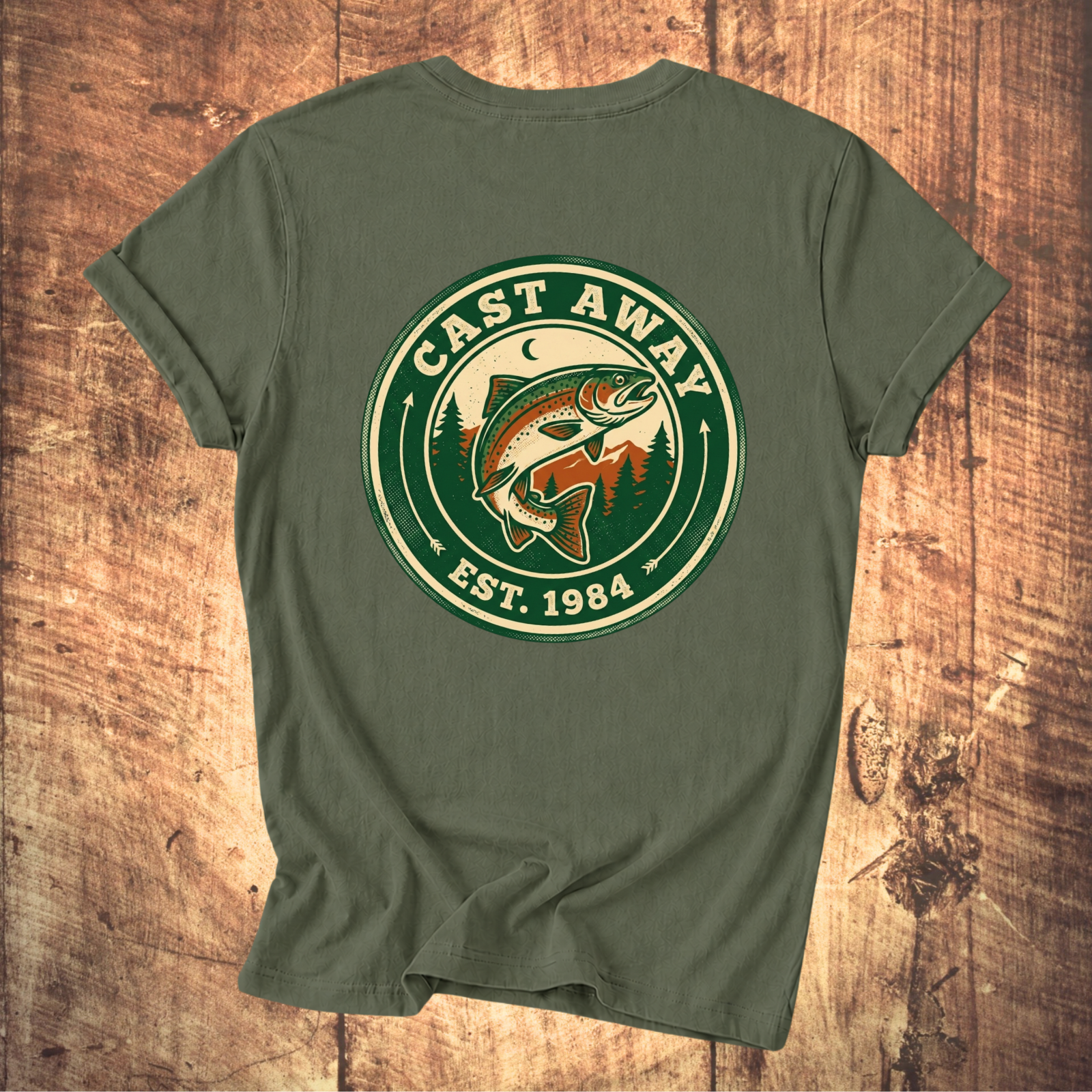 Cast Away Fishing Logo T-Shirt