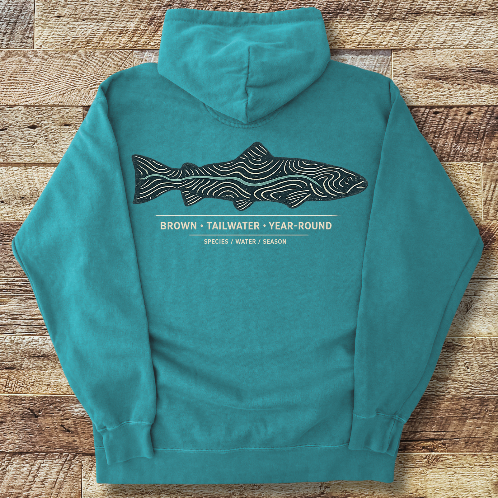 Brown Trout Topography Hoodie