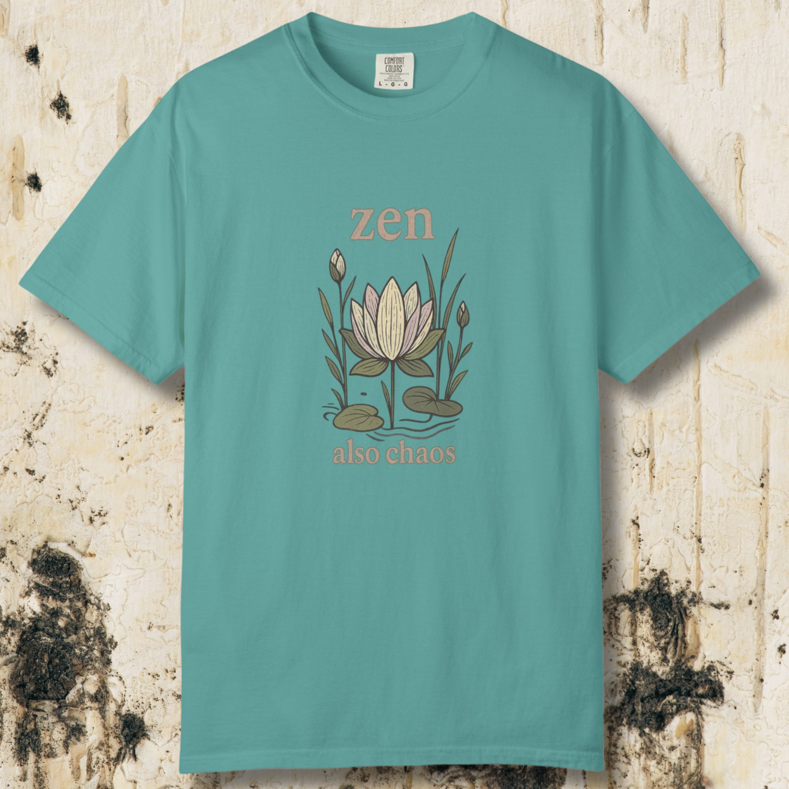 Zen & Chaos Lotus T-Shirt | Mindfulness Floral Tee