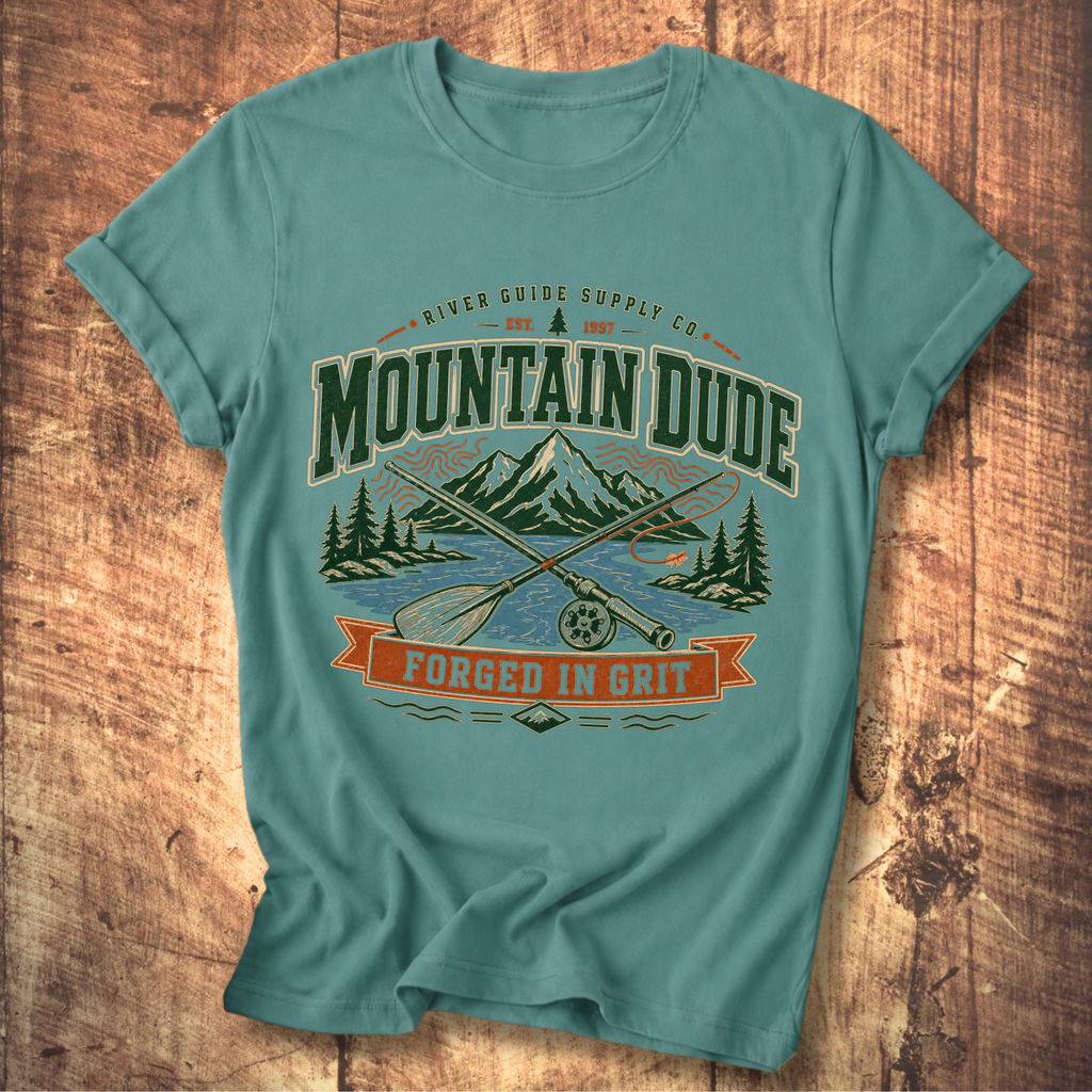 River Guide Mountain Dude Tee