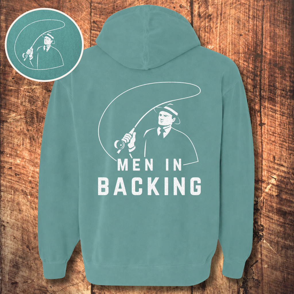 Men in Backing Hoodie (Front + Back)