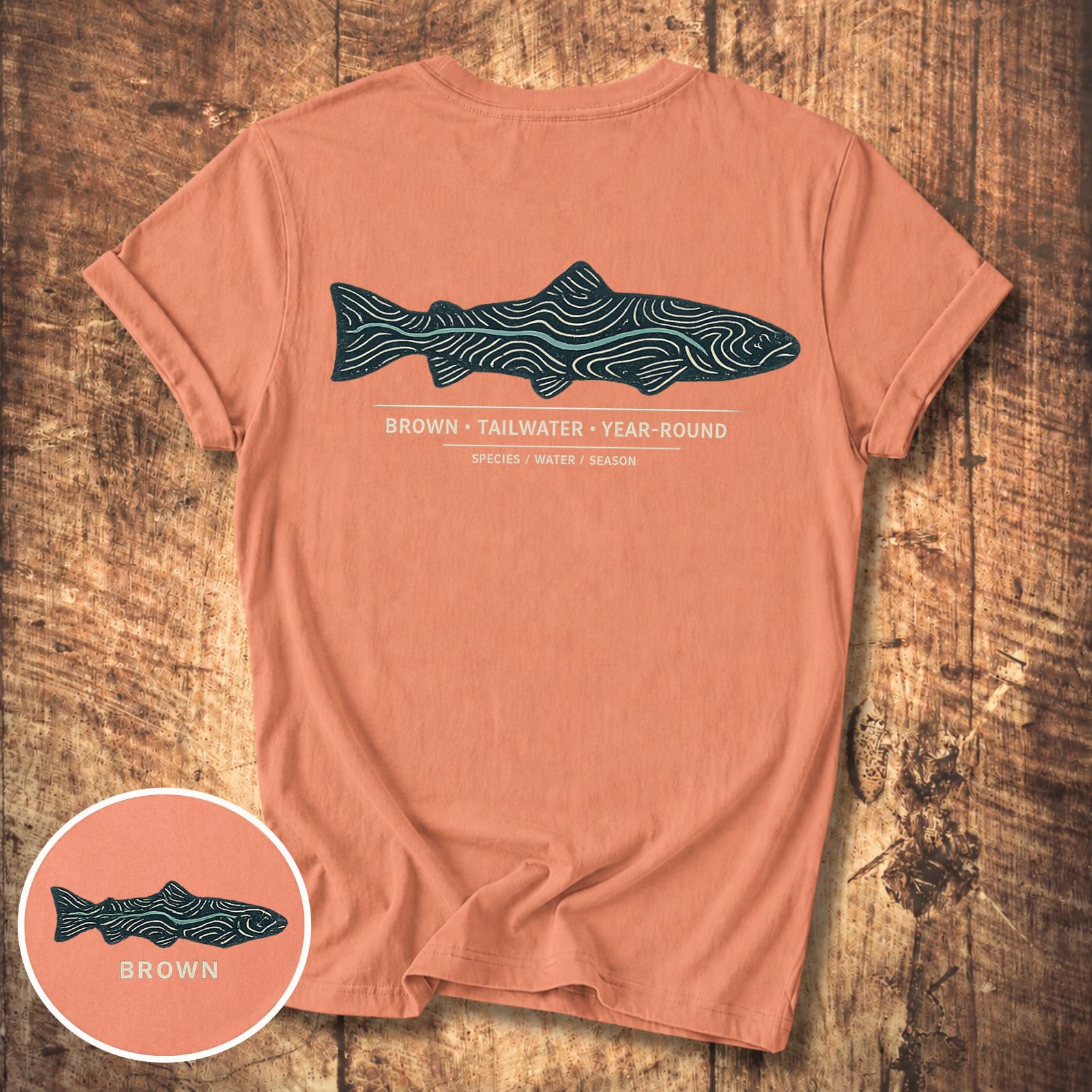 Brown Trout Topography T-Shirt