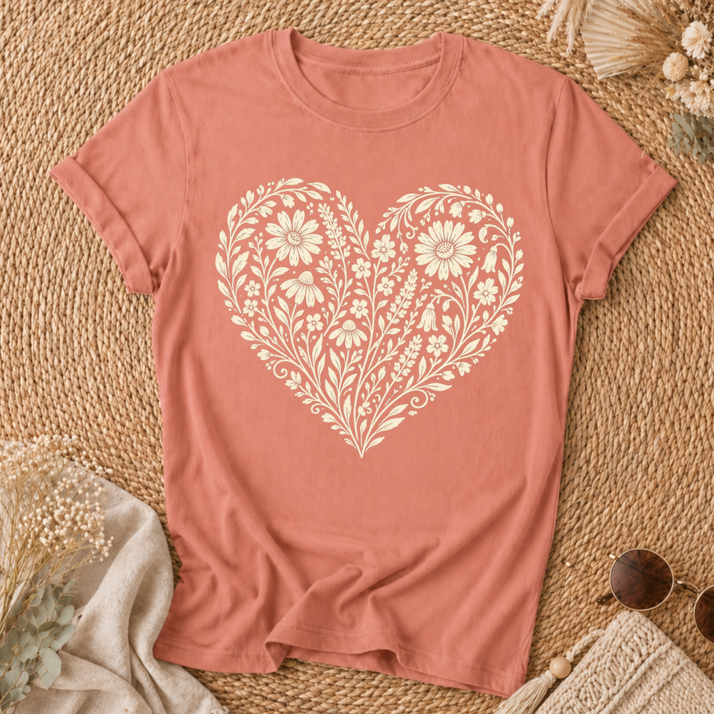 Heart Of Flowers T-shirt