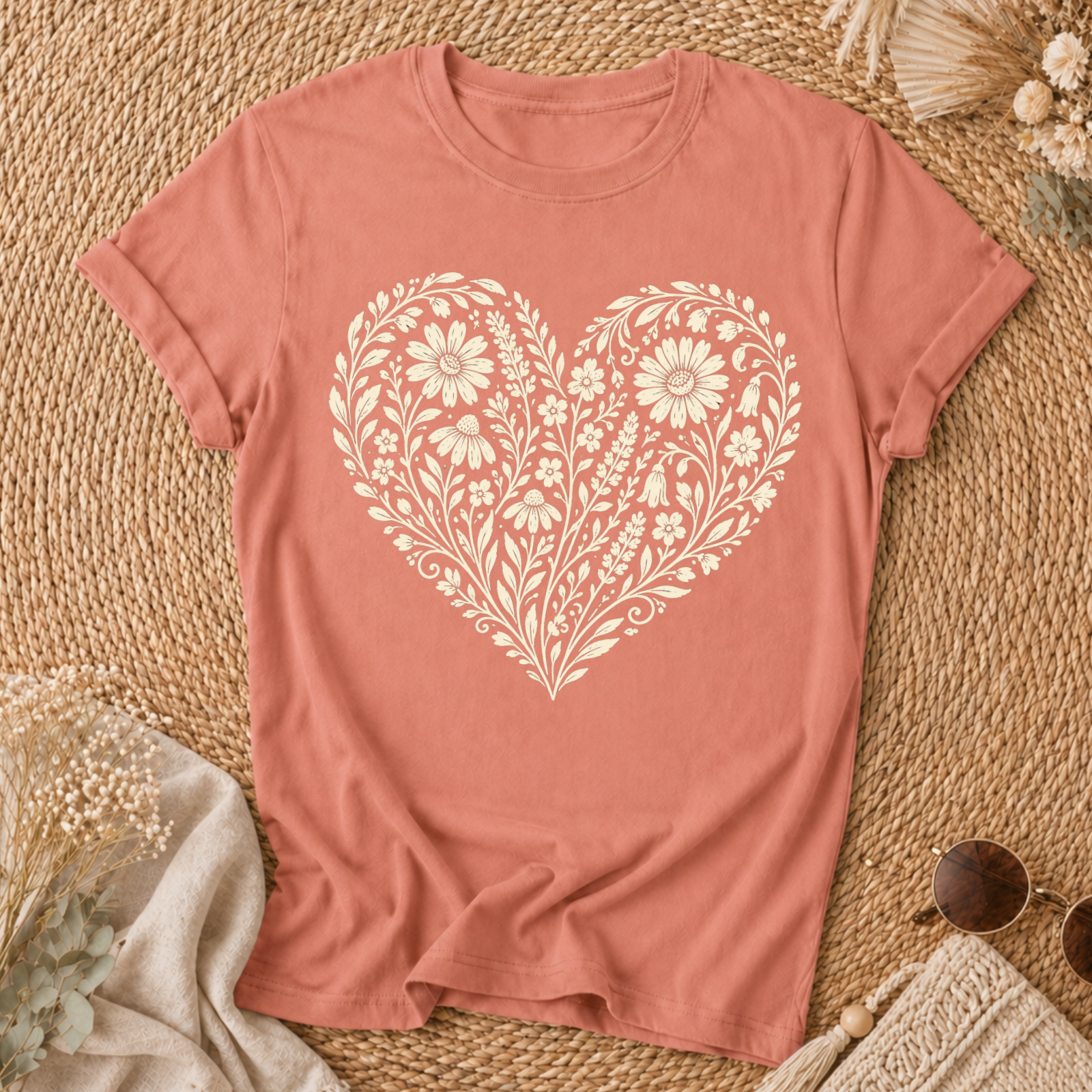 Heart Of Flowers T-shirt