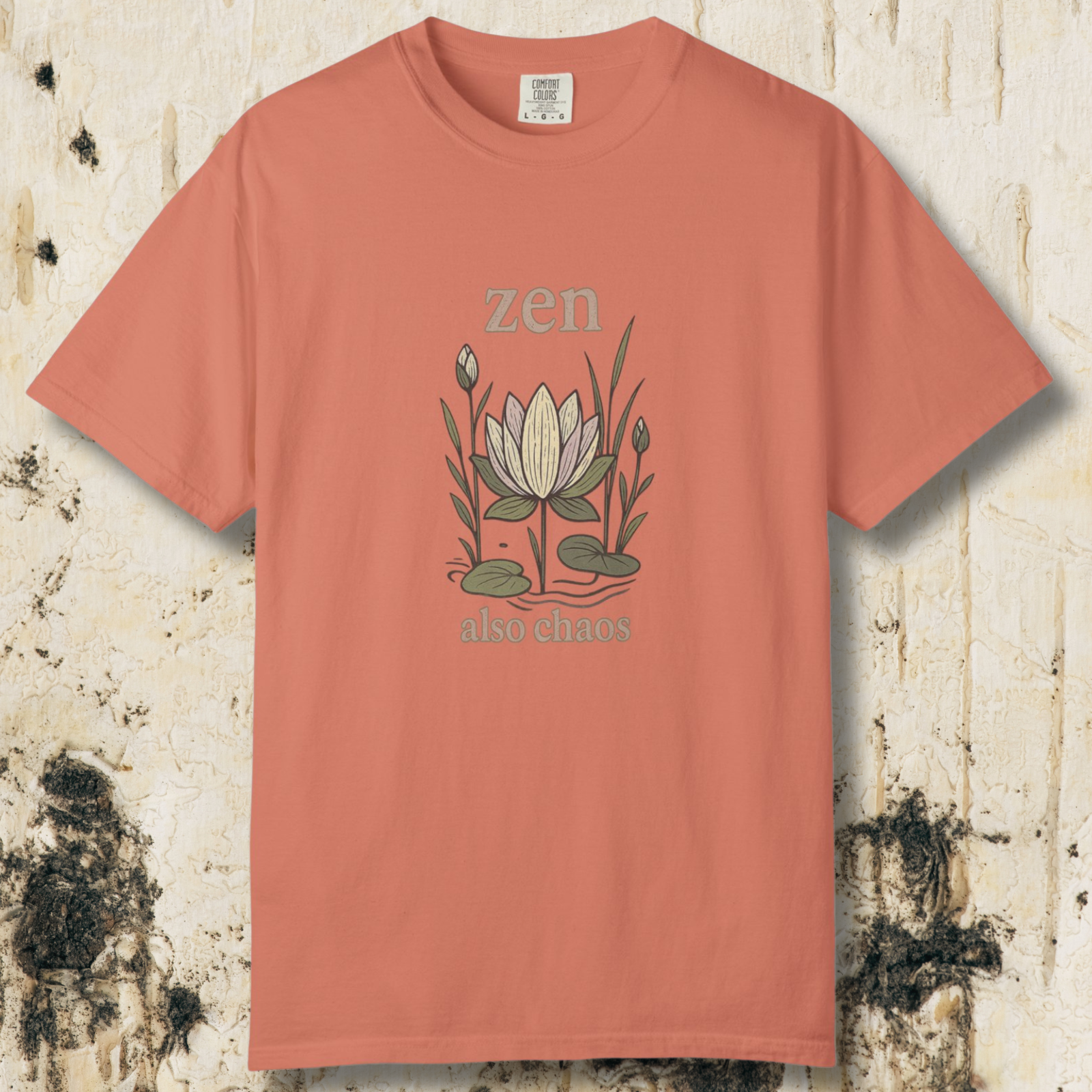 Zen & Chaos Lotus T-Shirt | Mindfulness Floral Tee