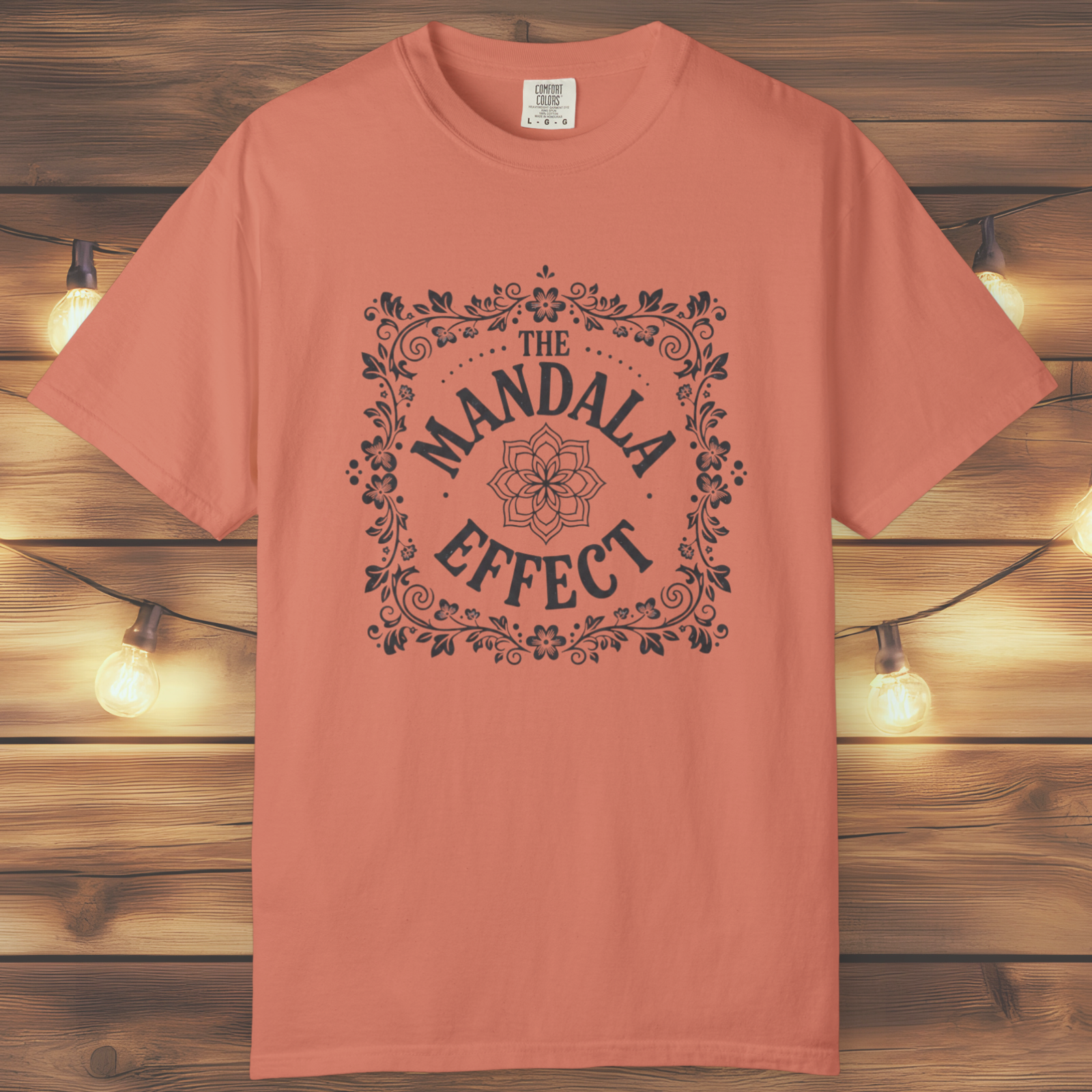 Mandala Effect Floral Retro T-Shirt