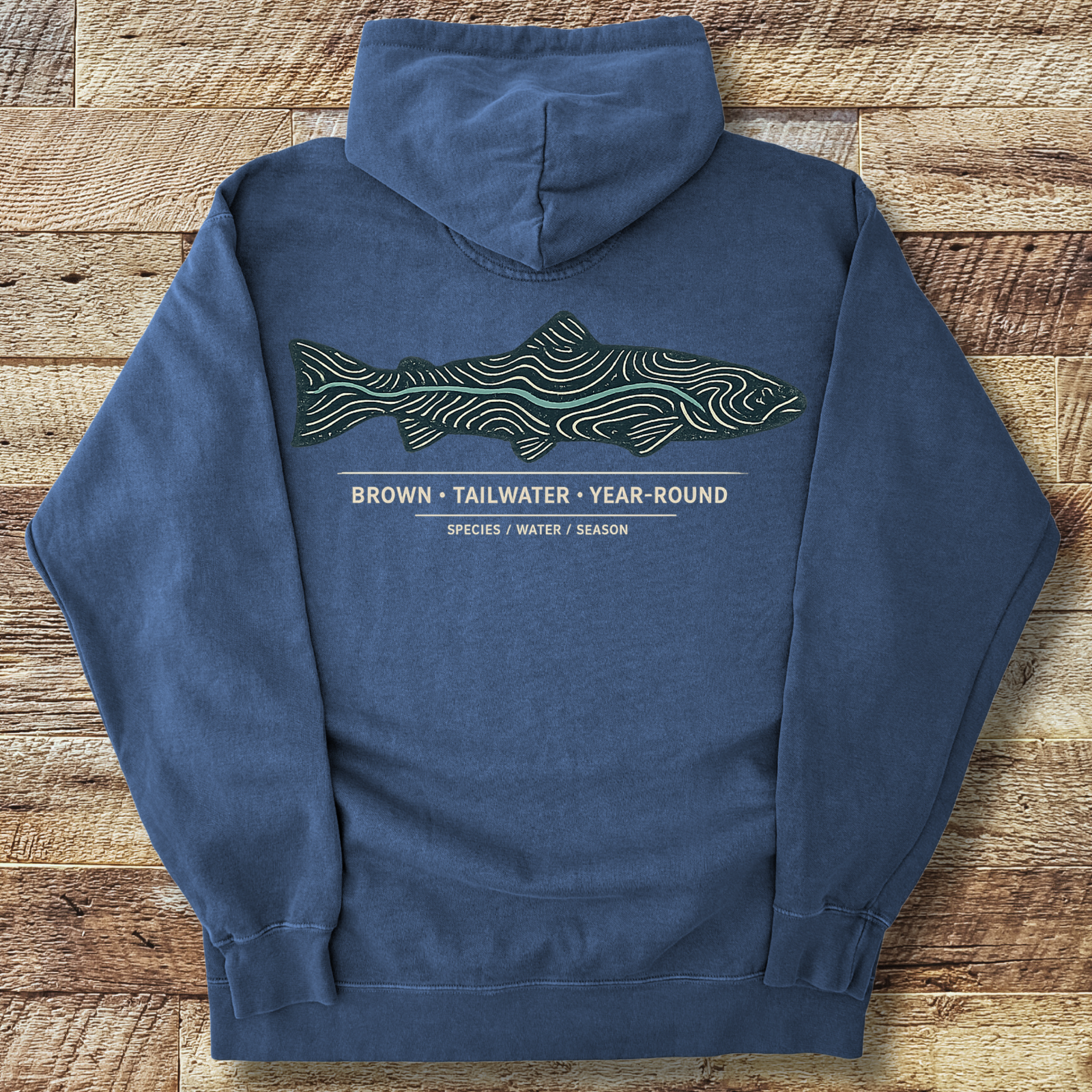 Brown Trout Topography Hoodie