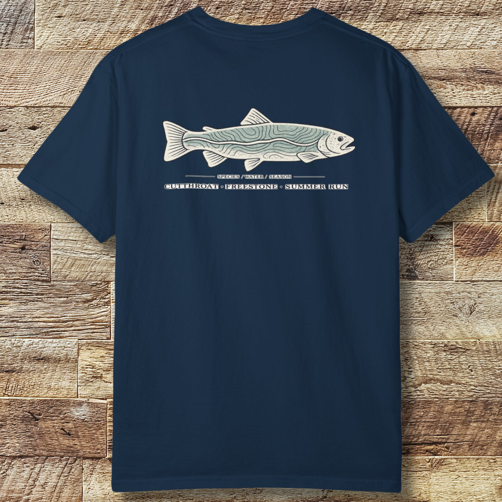 Cutthroat Topography Fly Fishing T-Shirt