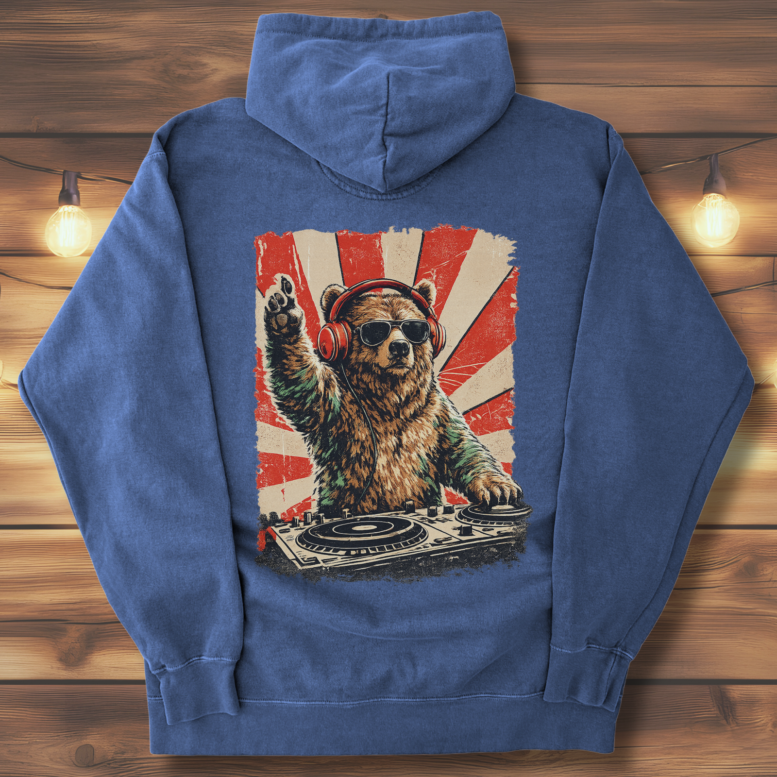Bear at the Turntable Hoodie