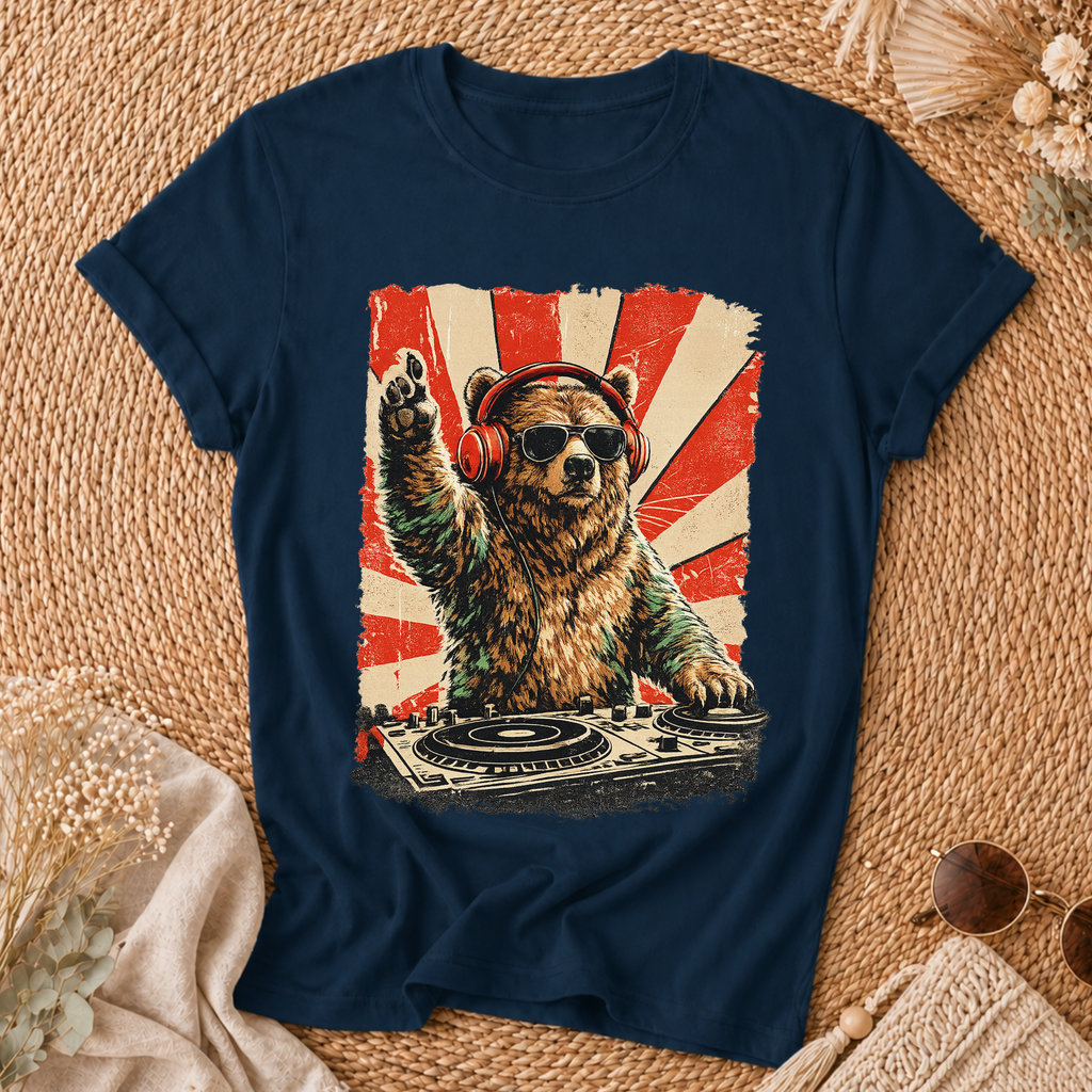 Bear At The Turntable Tee