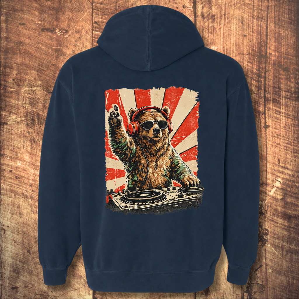 Bear at the Turntable Hoodie