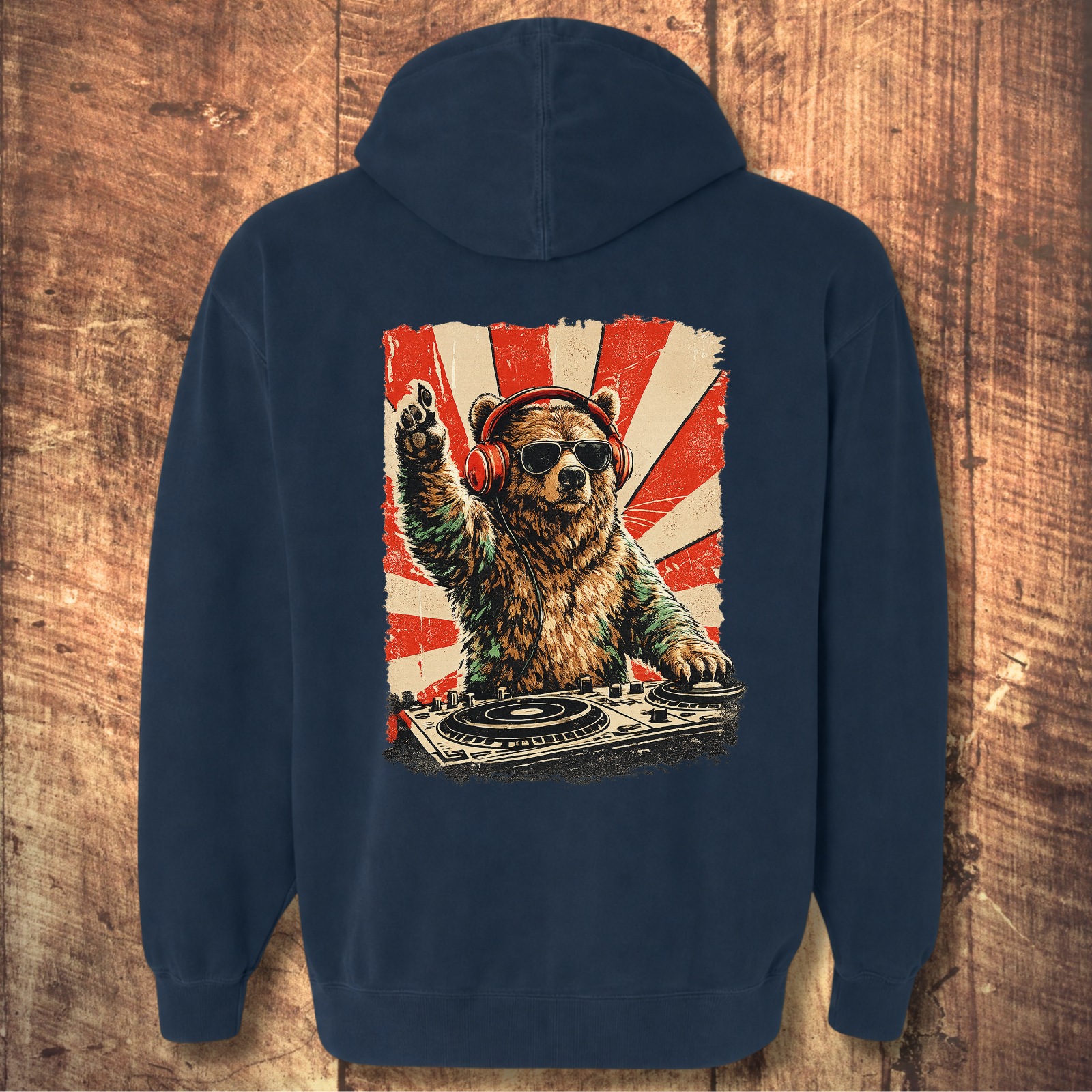Bear at the Turntable Hoodie