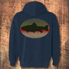 Trout Silhouette Hoodie Back Print