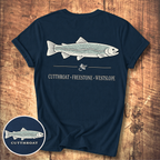 Cutthroat Topography Fly Fishing T-Shirt