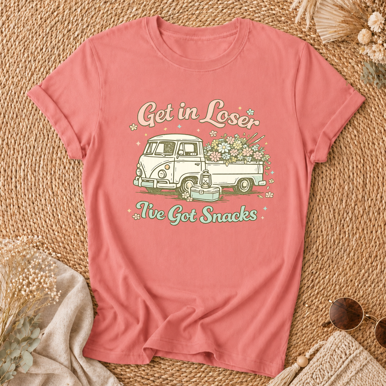 Retro Flower Truck Tee