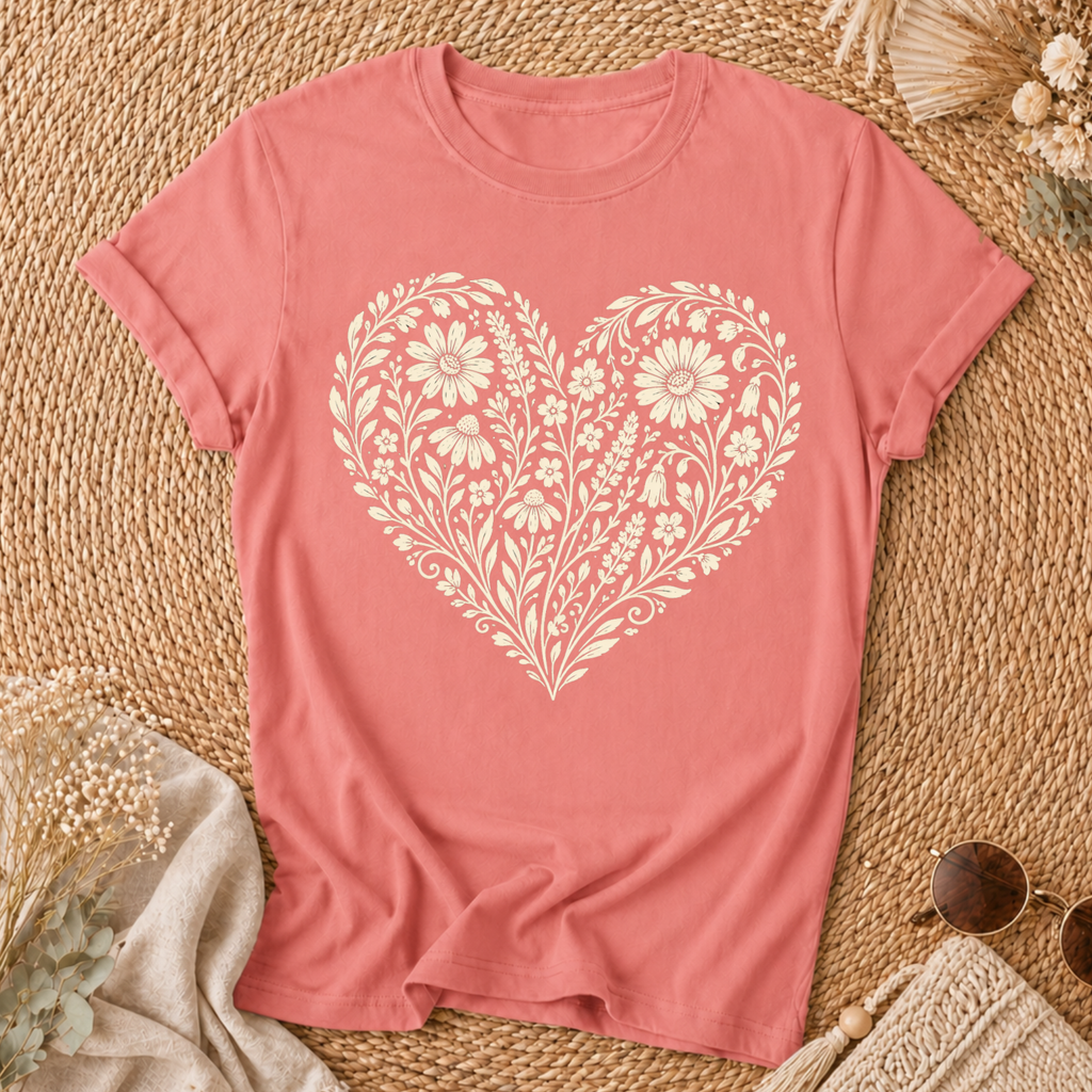 Heart Of Flowers T-shirt