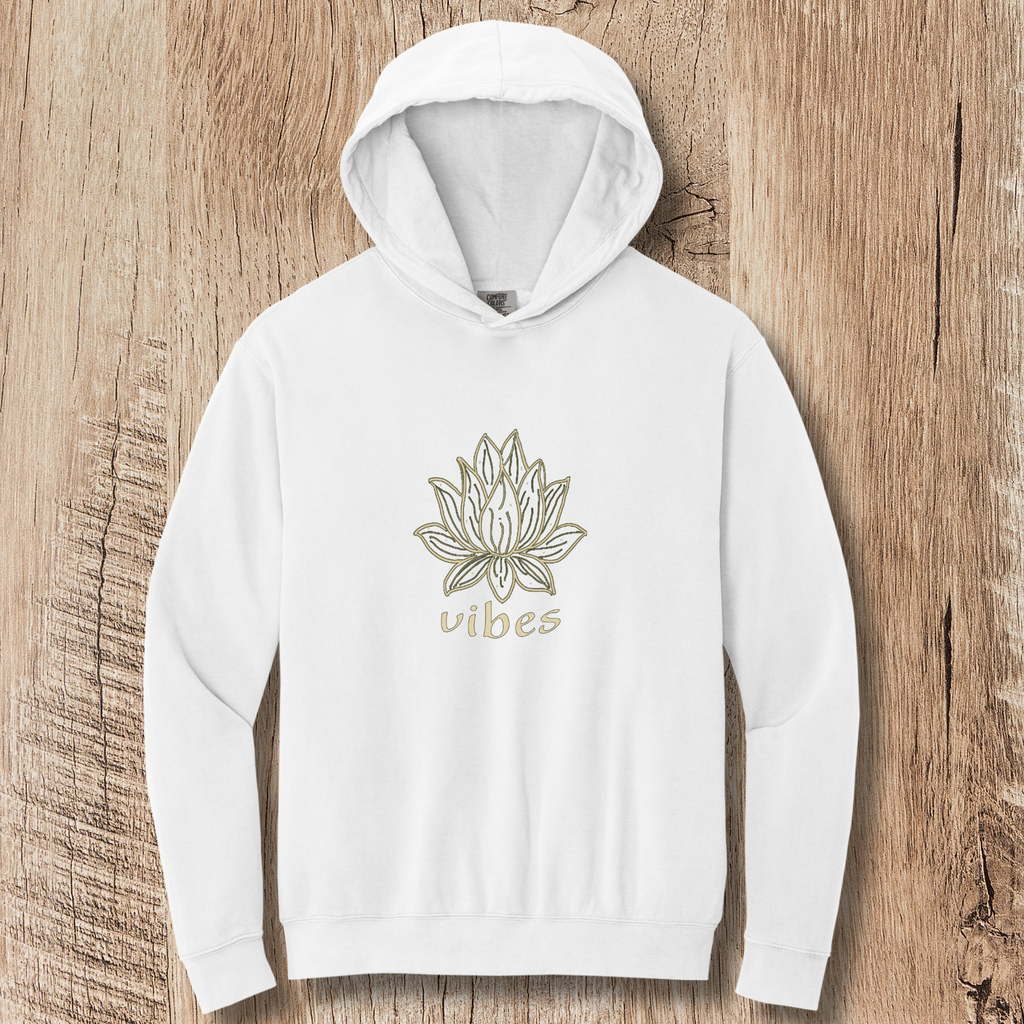 Lotus Vibes Hoodie — Minimal Yoga Hoodie
