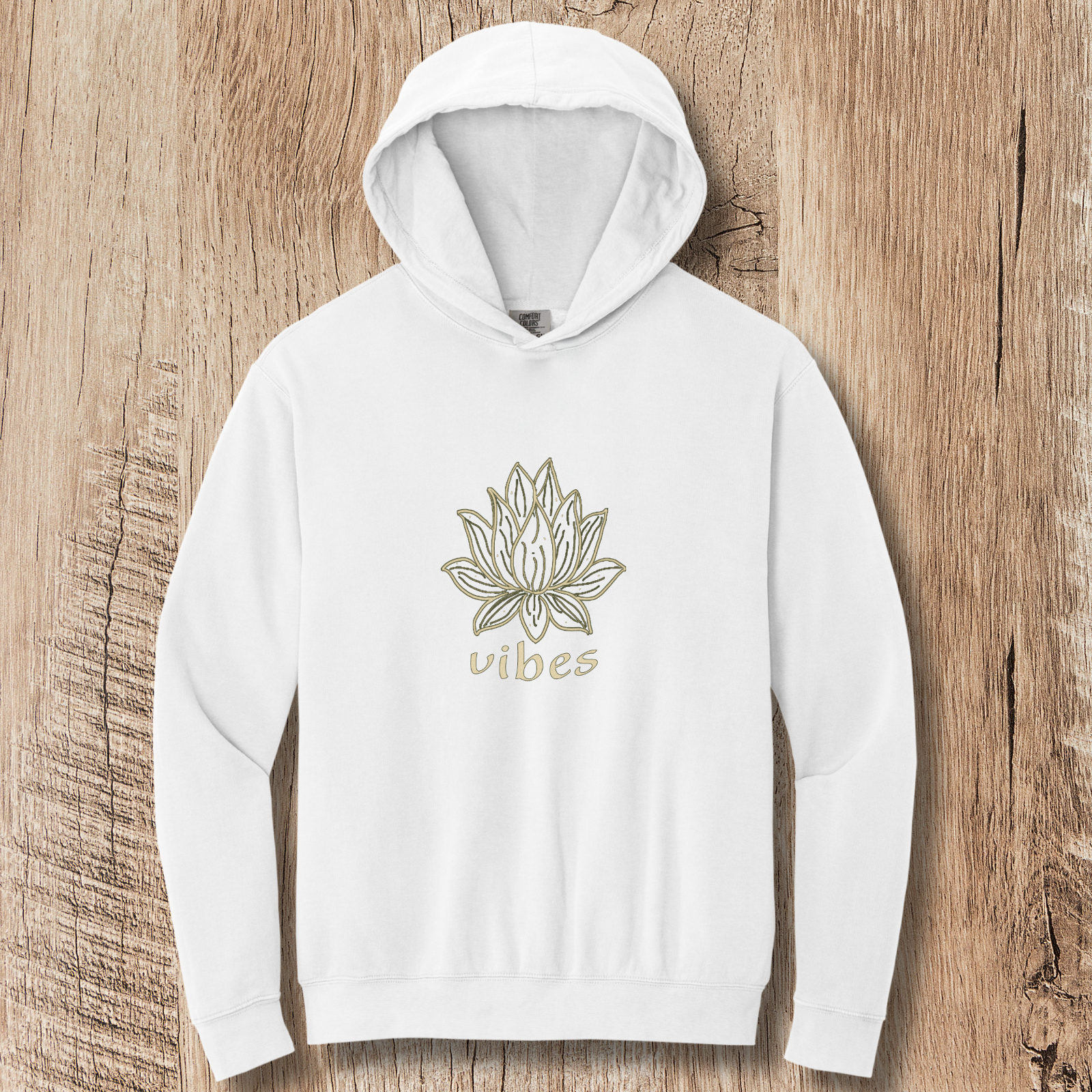 Lotus Vibes Hoodie — Minimal Yoga Hoodie