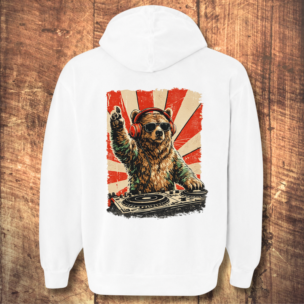 Bear at the Turntable Hoodie