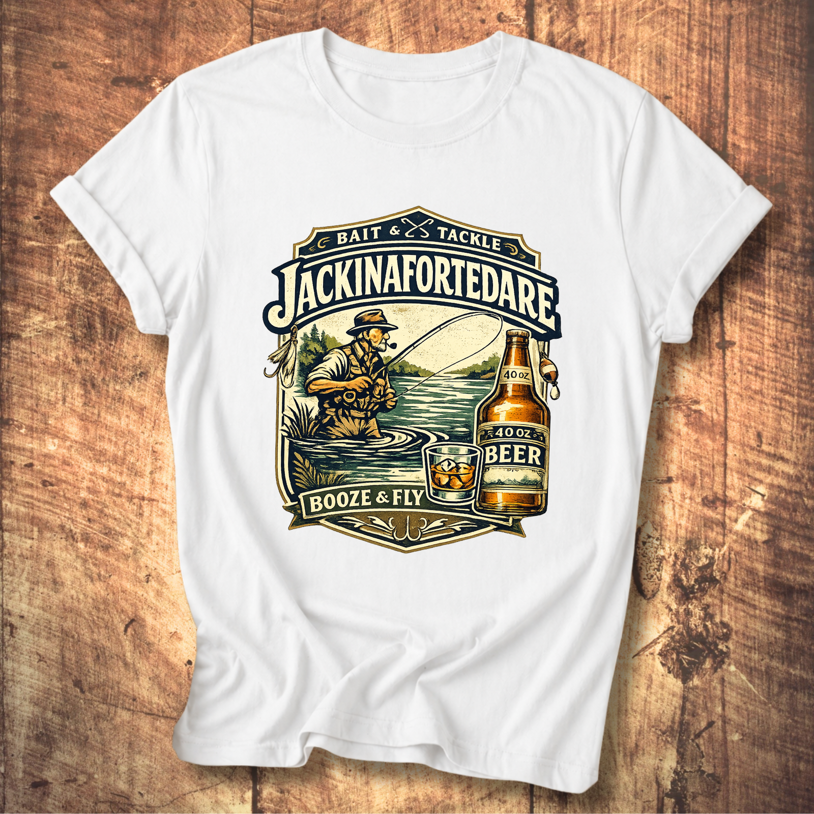Jackinafortedare Vintage Bait & Tackle Tee