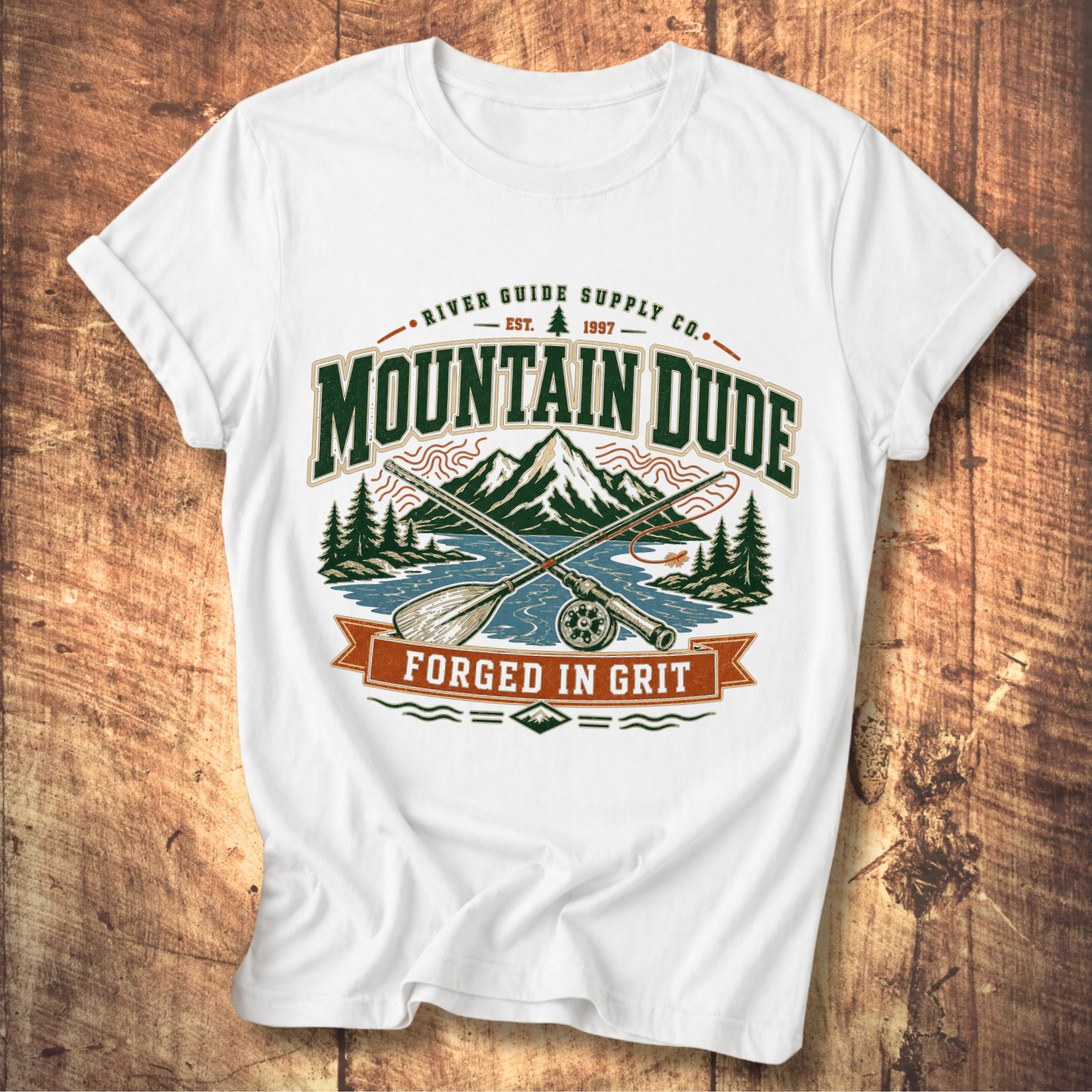River Guide Mountain Dude Tee