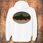 Trout Silhouette Hoodie Back Print