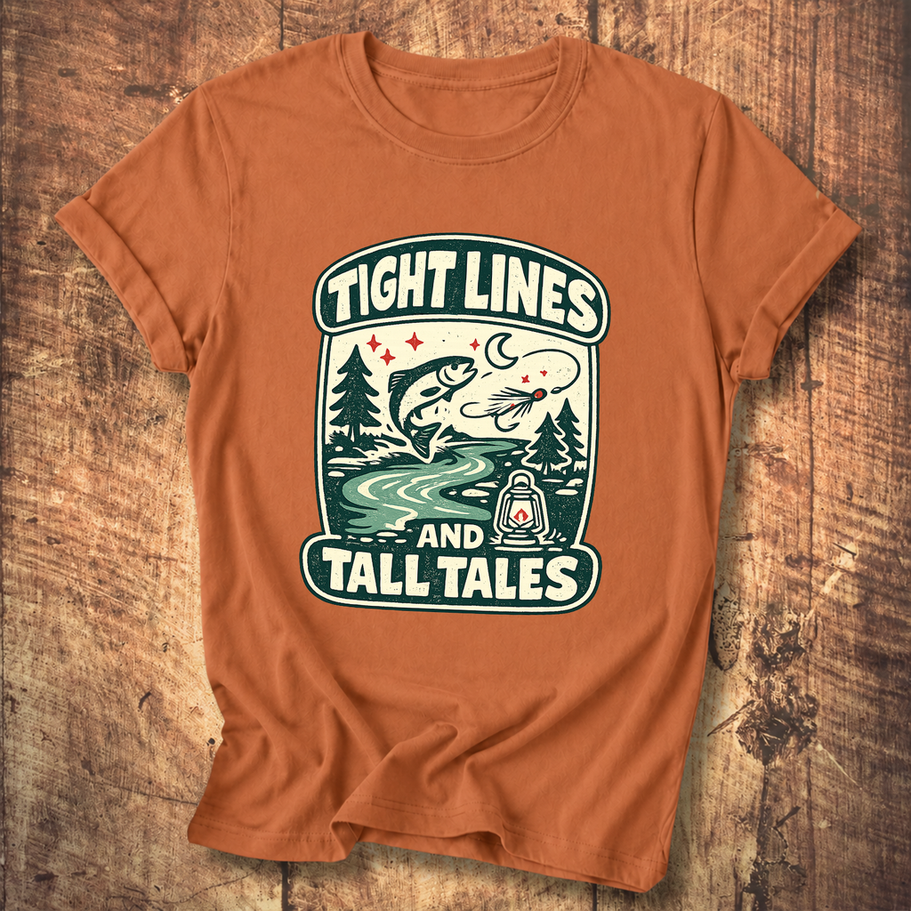 Tight Lines and Tall Tales Fishing T-Shirt