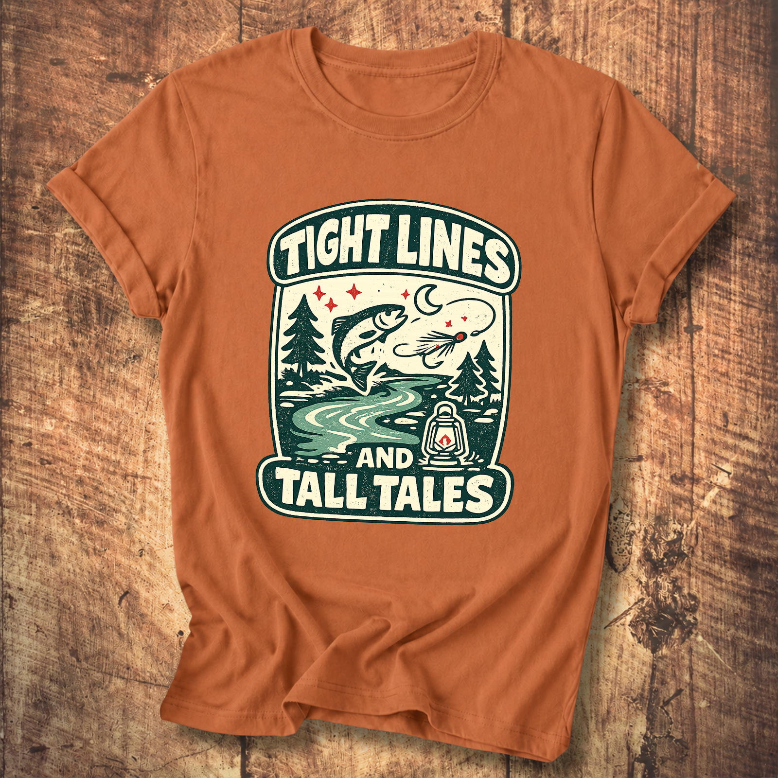 Tight Lines and Tall Tales Fishing T-Shirt