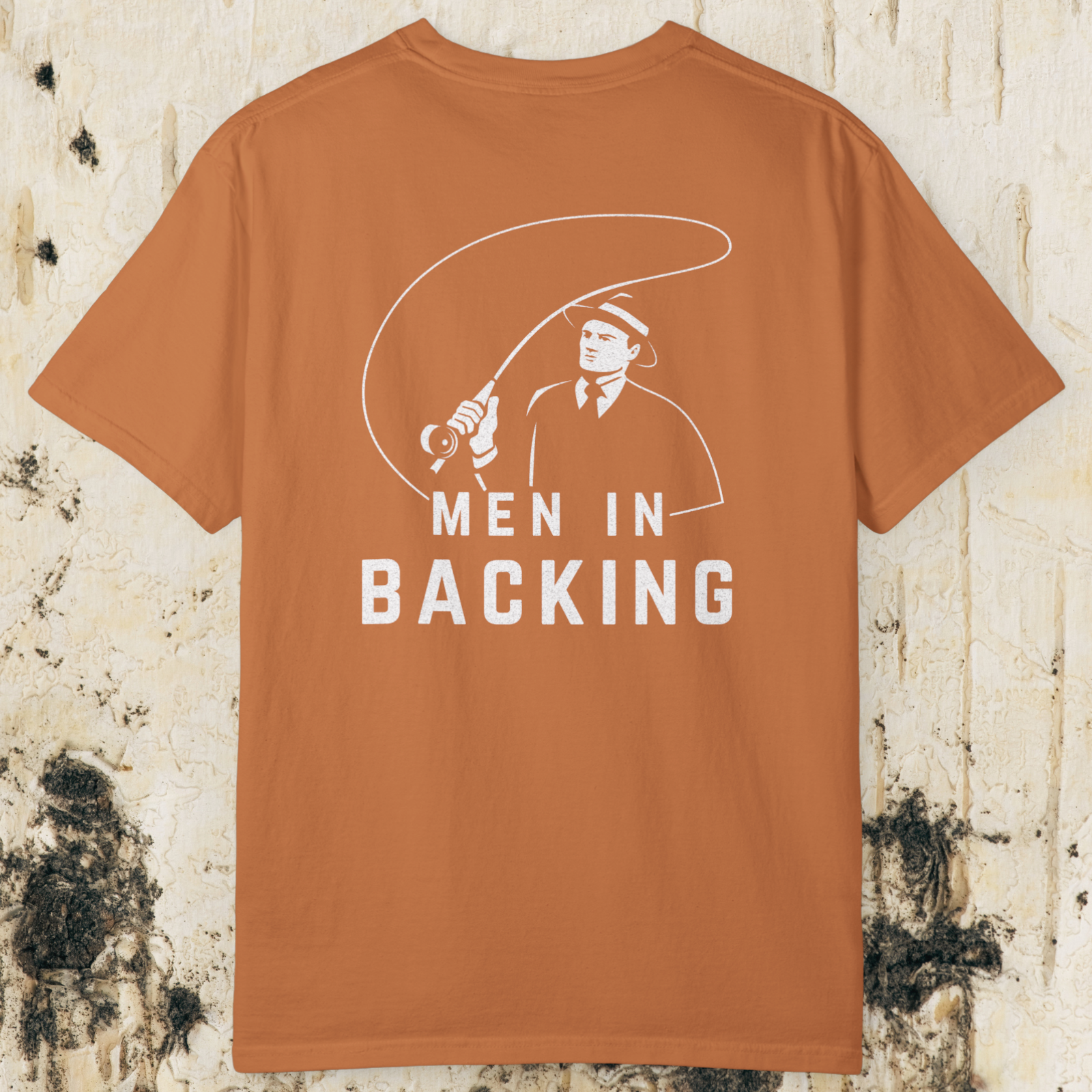 Men In Backing Fly Fishing T-shirt