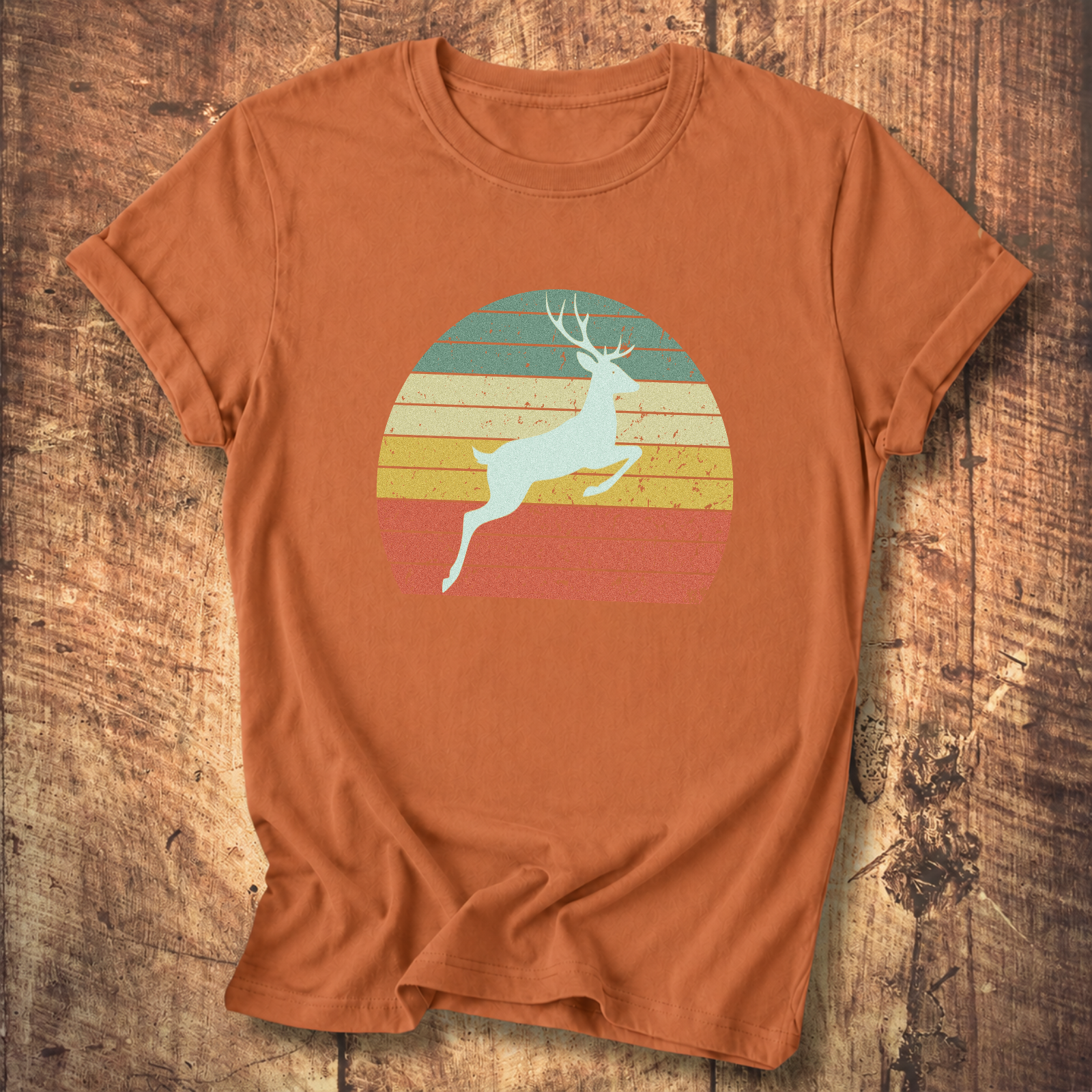 Vintage Sunset Deer T-Shirt