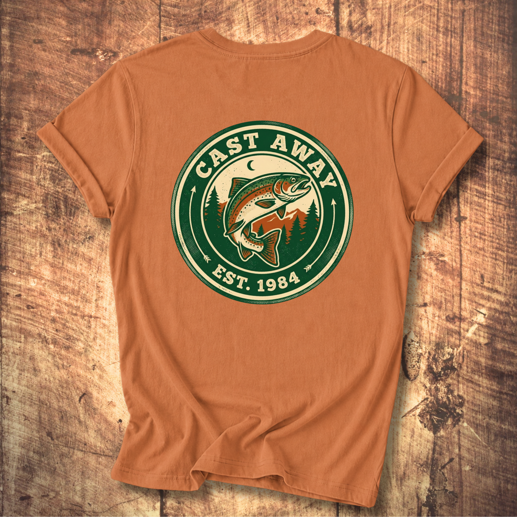 Cast Away Fishing Logo T-Shirt