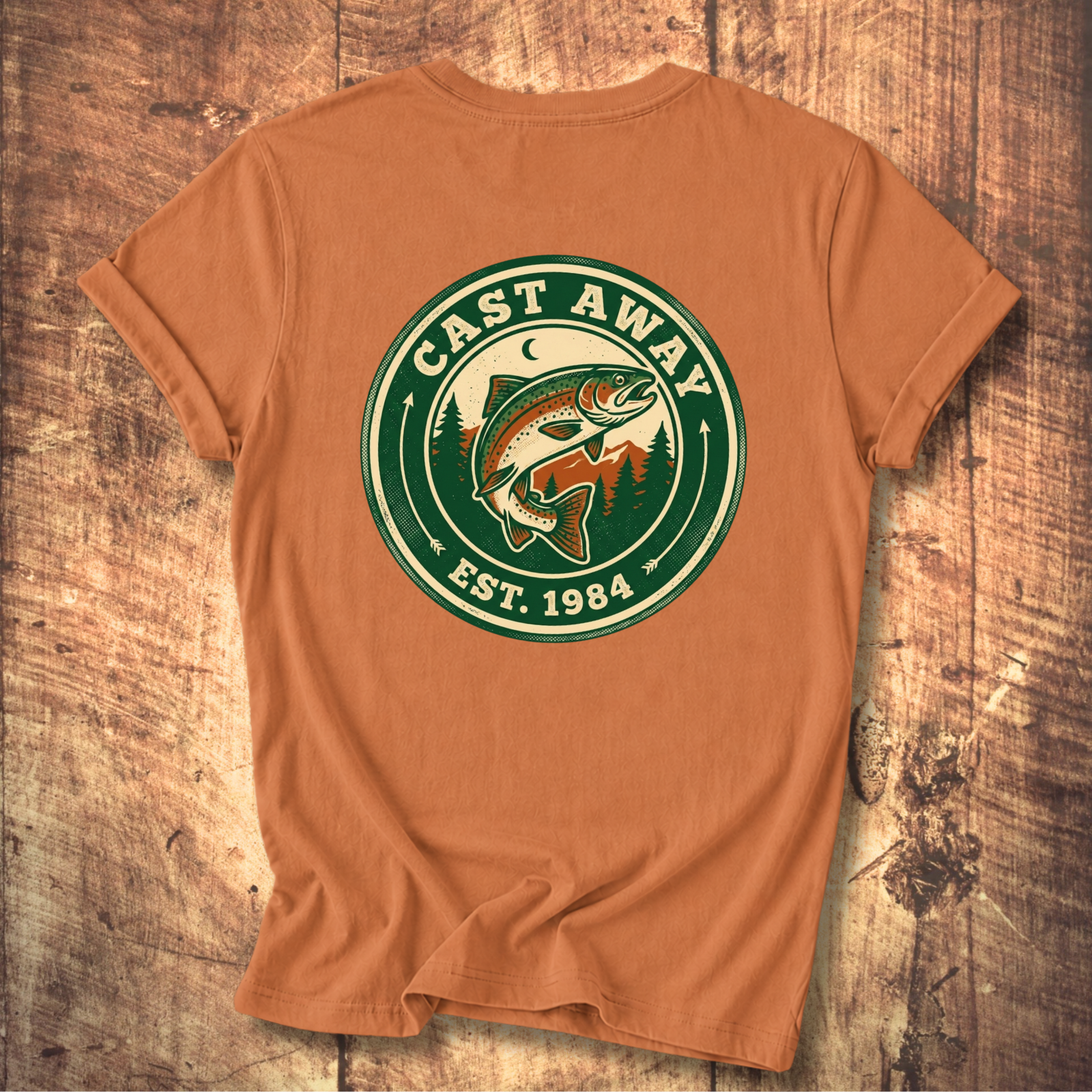 Cast Away Fishing Logo T-Shirt